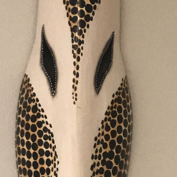 40” Tall Wood Wall Mask Giraffe Deco Safari Sculpture - Picture 4 of 5